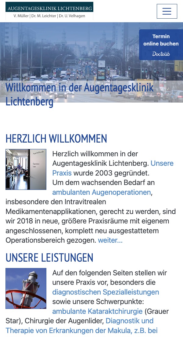 Ihre bisherige Website auf dem Smartphone